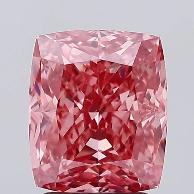 2.86ct Cushion modified Lab Grown Diamond (Colour Fancy Vivid Pink, Clarity VVS2, IGI Certified)