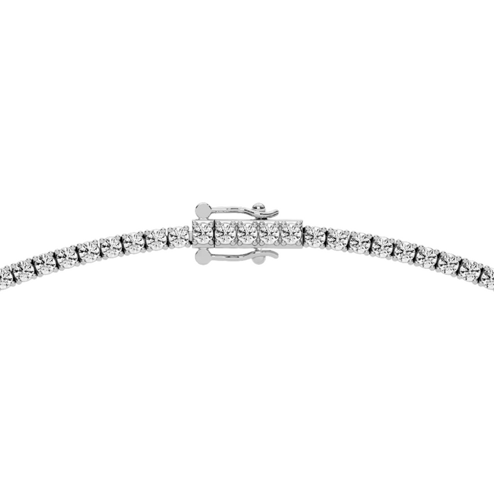 Classic Round Brilliant Diamond Tennis Necklace