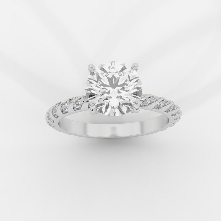 Twisted Pave Band Ring