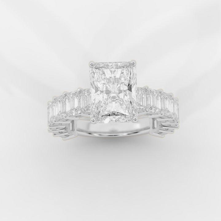 Radiant Cut with Emerald Eternity Ring