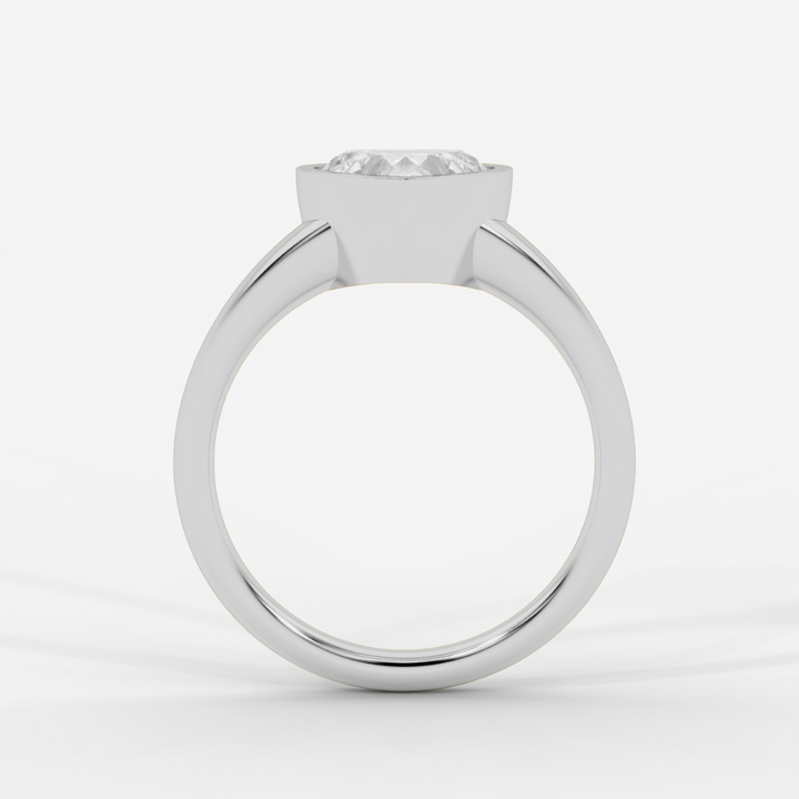 Heart cut in Bezel with Bold Band Ring