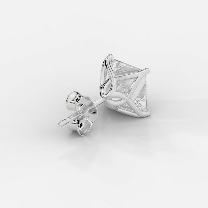 Tulip Basket Princess cut Studs.