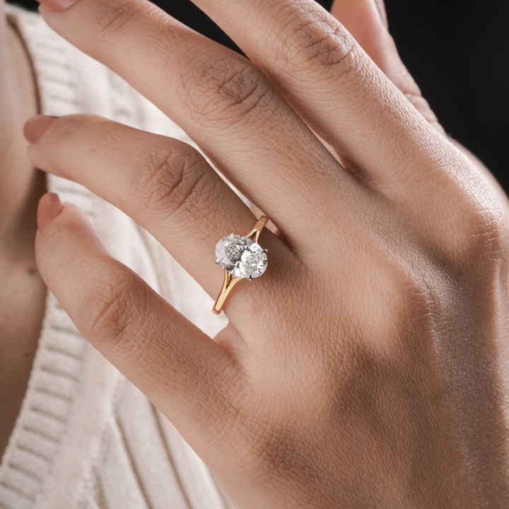 Taylor Split Shank Hidden Halo Engagement Ring