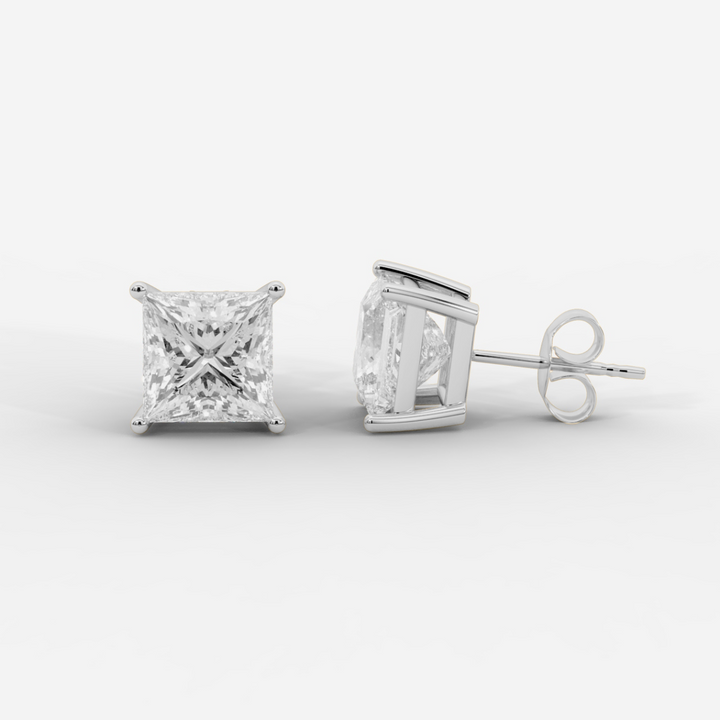 Basket Princess cut Studs