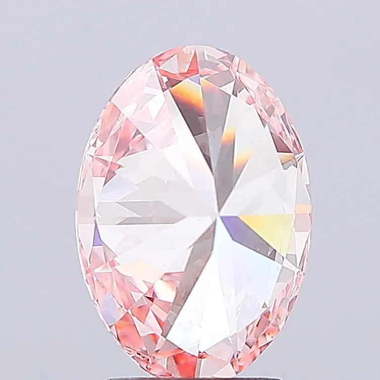 3.00ct Oval Lab Grown Diamond (Colour Fancy Vivid Pink, Clarity VS1, IGI Certified)