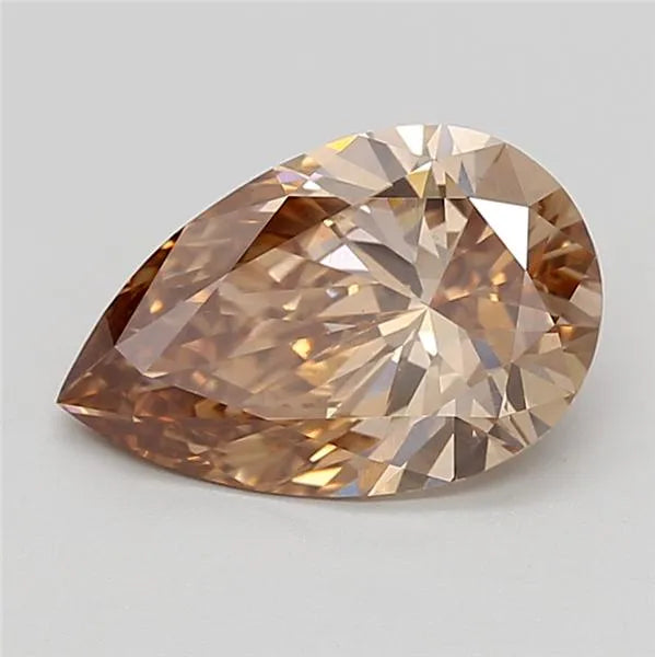 3.00ct Pear Lab Grown Diamond (Colour Fancy Brown, Clarity VS1, IGI Certified)