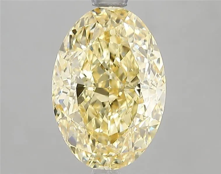 3.01ct Oval Lab Grown Diamond (Colour Fancy Intense Yellow, Clarity VVS2, IGI Certified)