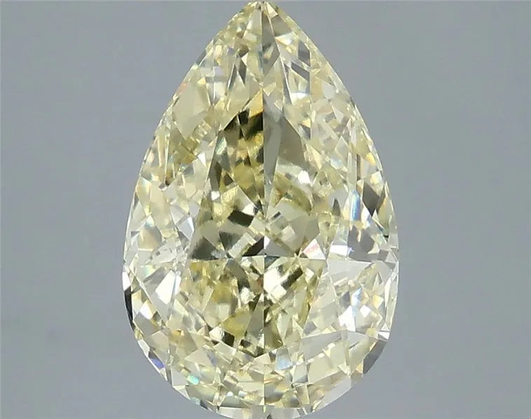 3.02ct Pear Lab Grown Diamond (Colour Fancy Light Yellow, Clarity VVS2, IGI Certified)