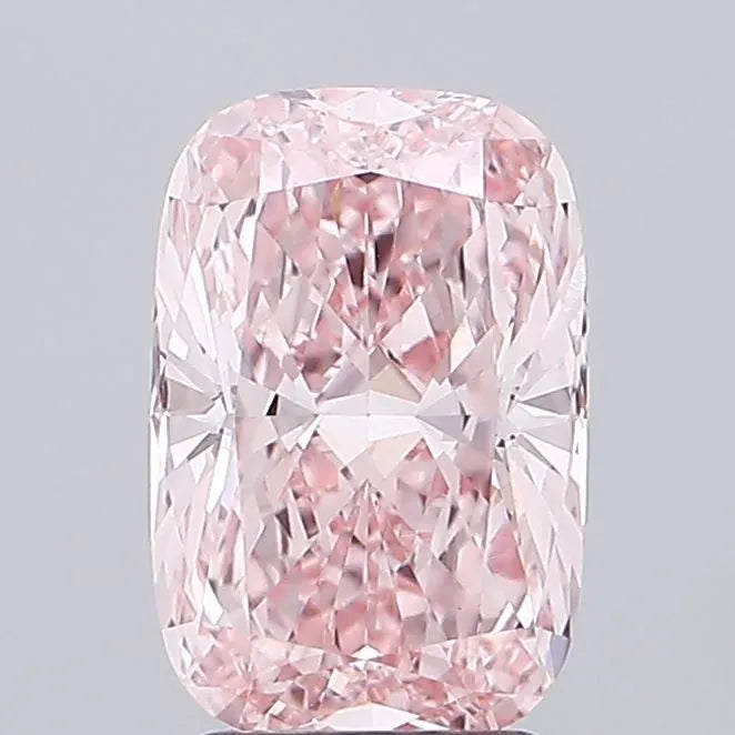 3.04ct Cushion modified Lab Grown Diamond (Colour Fancy Vivid Pink, Clarity VVS2, IGI Certified)