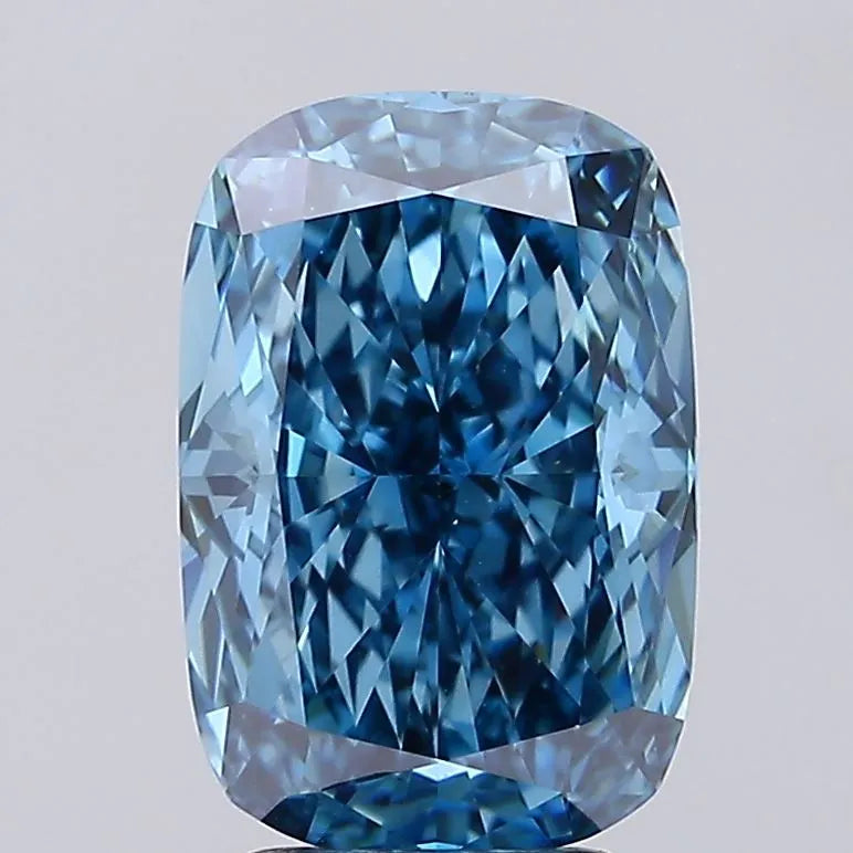 3.05ct Cushion modified Lab Grown Diamond (Colour Fancy Vivid Blue, Clarity VVS2, IGI Certified)