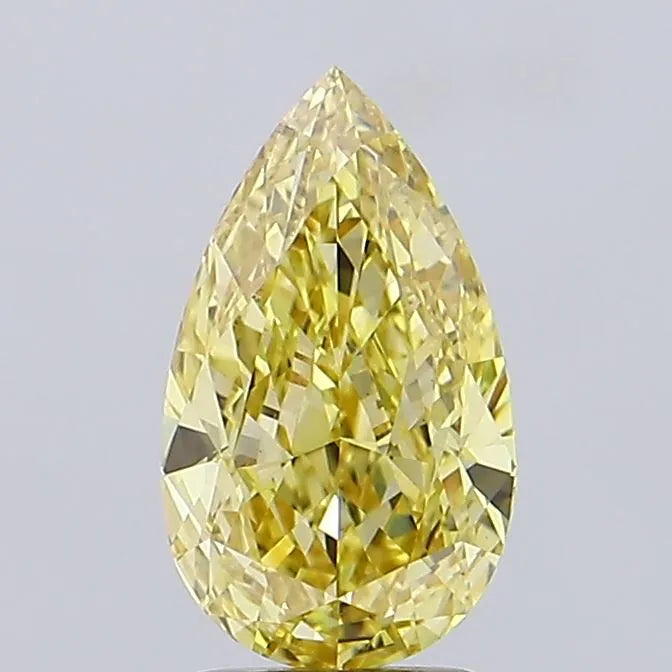 3.05ct Pear Lab Grown Diamond (Colour Fancy Intense Yellow, Clarity VS1, IGI Certified)