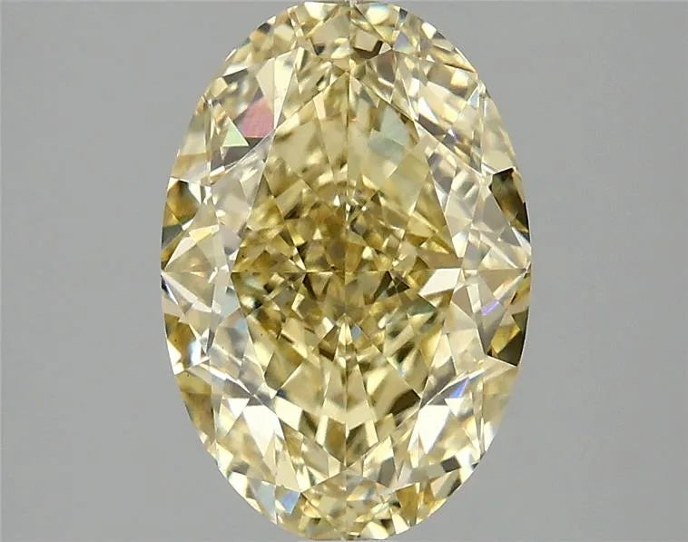 3.06ct Oval Lab Grown Diamond (Colour Fancy Vivid Yellow, Clarity VS1, IGI Certified)