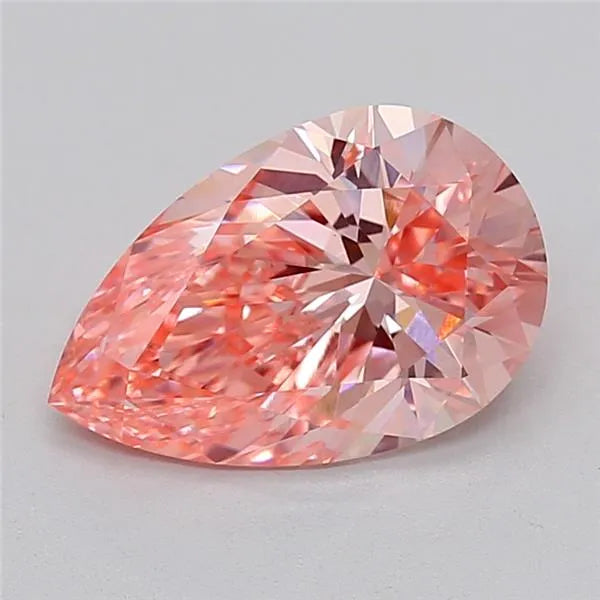 3.07ct Pear Lab Grown Diamond (Colour Fancy Vivid Pink, Clarity VVS2, IGI Certified)