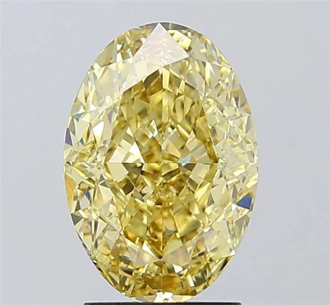 3.08ct Oval Lab Grown Diamond (Colour Fancy Yellow, Clarity VVS2, IGI Certified)