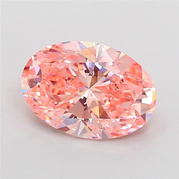 3.09ct Oval Lab Grown Diamond (Colour Fancy Vivid Pink, Clarity VVS2, IGI Certified)