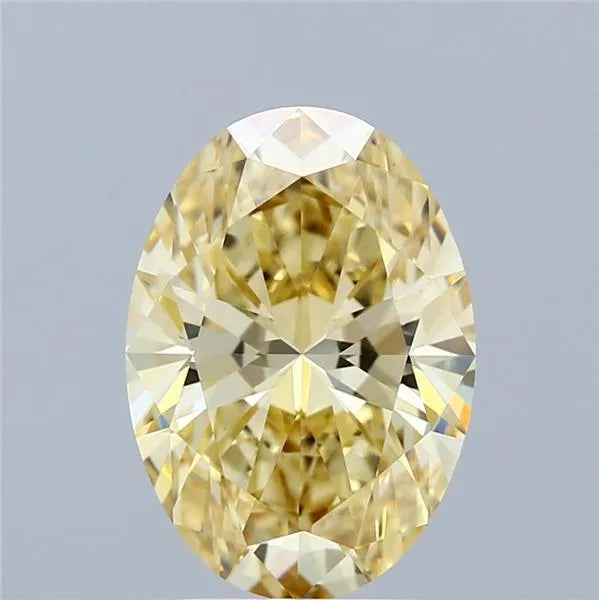 3.10ct Oval Lab Grown Diamond (Colour Fancy Intense Yellow, Clarity VVS2, IGI Certified)