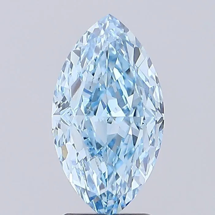 3.15ct Marquise Lab Grown Diamond (Colour Fancy Vivid Blue, Clarity VVS1, IGI Certified)