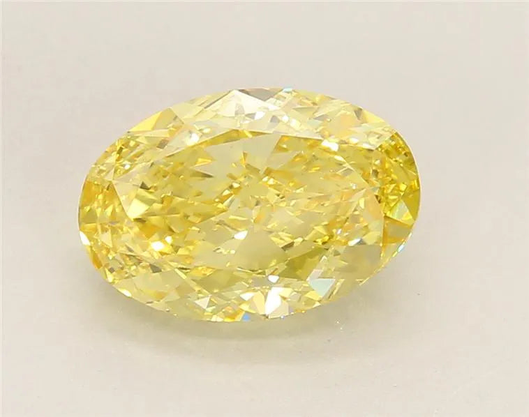 3.25ct Oval Lab Grown Diamond (Colour Fancy Vivid Yellow, Clarity VS1, IGI Certified)