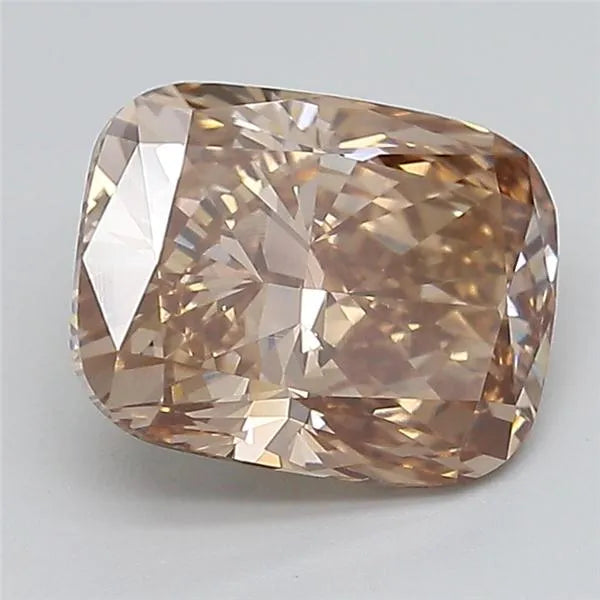 3.28ct Cushion modified Lab Grown Diamond (Colour Fancy Brown, Clarity VS1, IGI Certified)