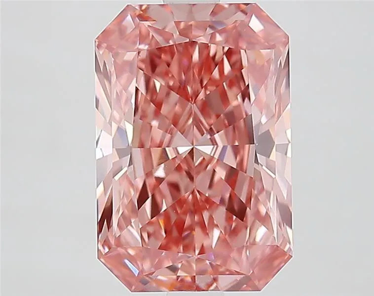 3.40ct Radiant Lab Grown Diamond (Colour Fancy Vivid Pink, Clarity VS1, IGI Certified)