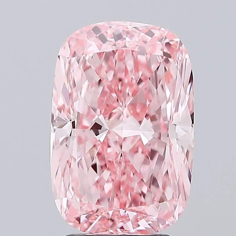 3.48ct Cushion modified Lab Grown Diamond (Colour Fancy Vivid Pink, Clarity VVS2, IGI Certified)