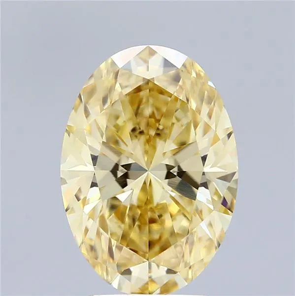 3.58ct Oval Lab Grown Diamond (Colour Fancy Intense Yellow, Clarity VVS2, IGI Certified)