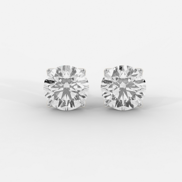 Round Cut Tulip Basket Studs