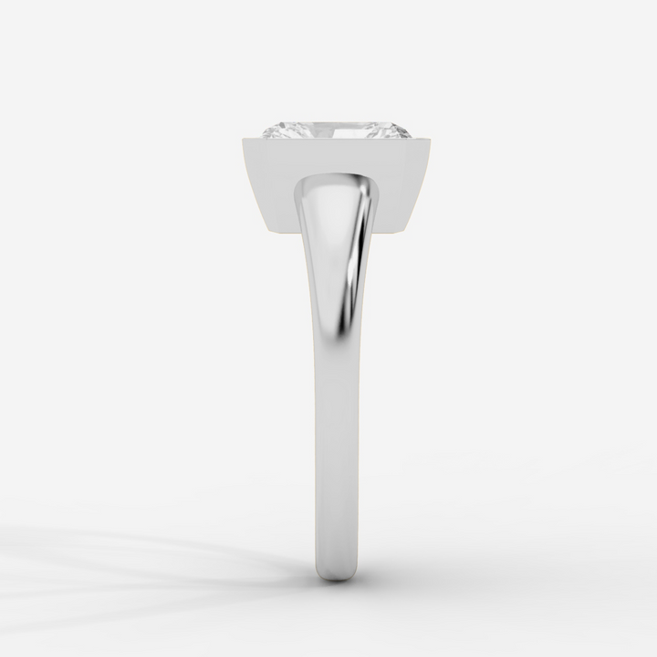 Radiant cut in Bezel with Bold Band Ring