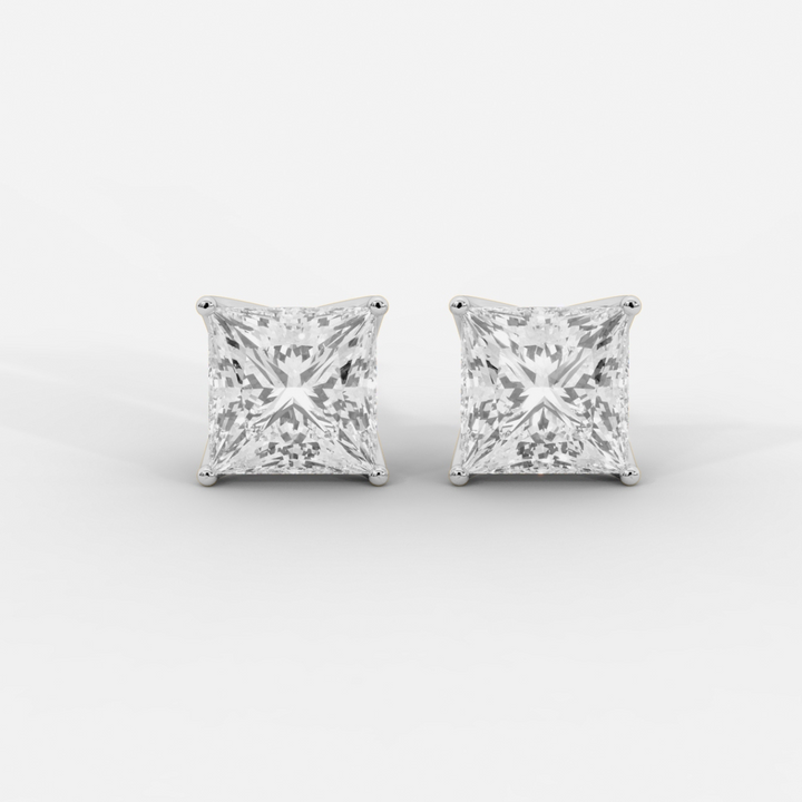 Tulip Basket Princess cut Studs.