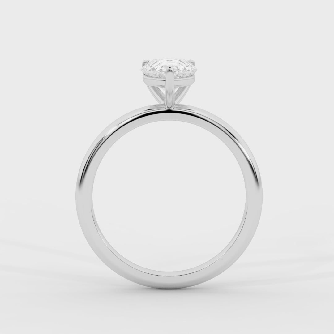 Solitaire Pear Ring