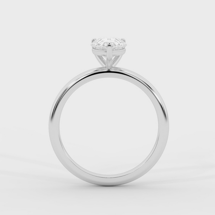 Solitaire Pear Ring