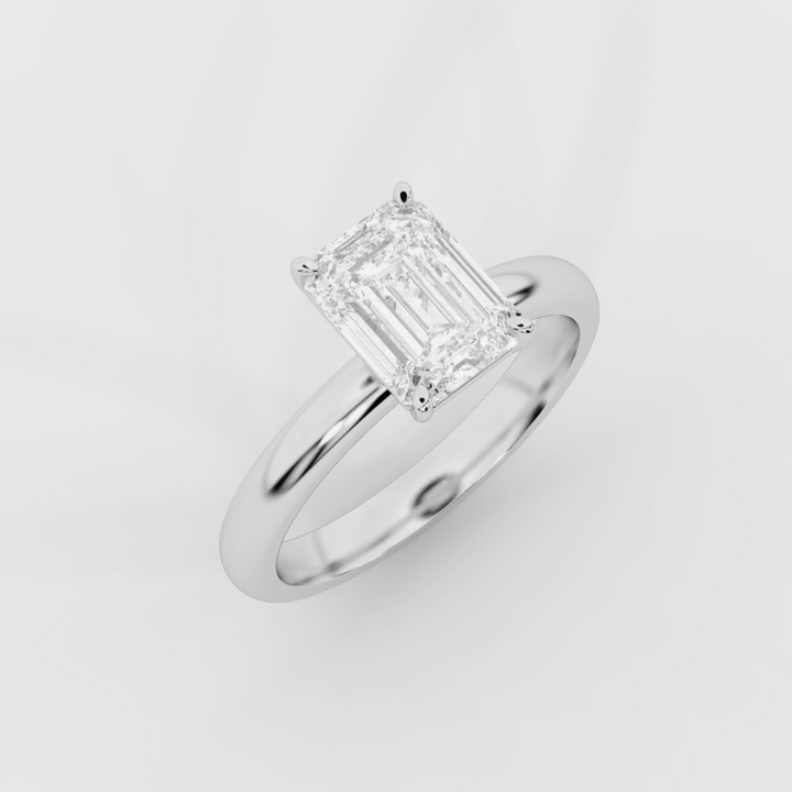 Solitaire Emerald Ring