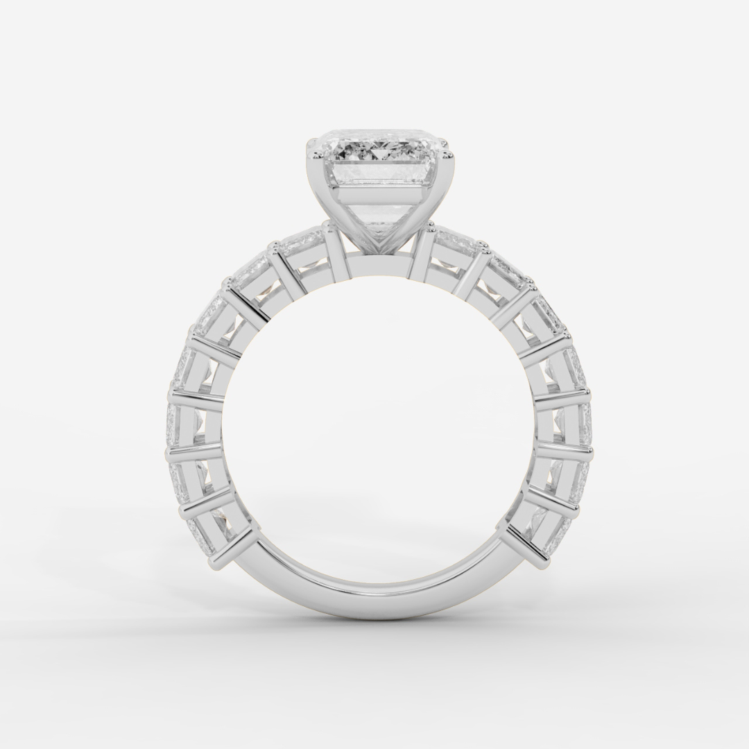 Emerald Cut with Emerald Eternity Ring