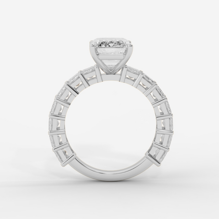 Emerald Cut with Emerald Eternity Ring