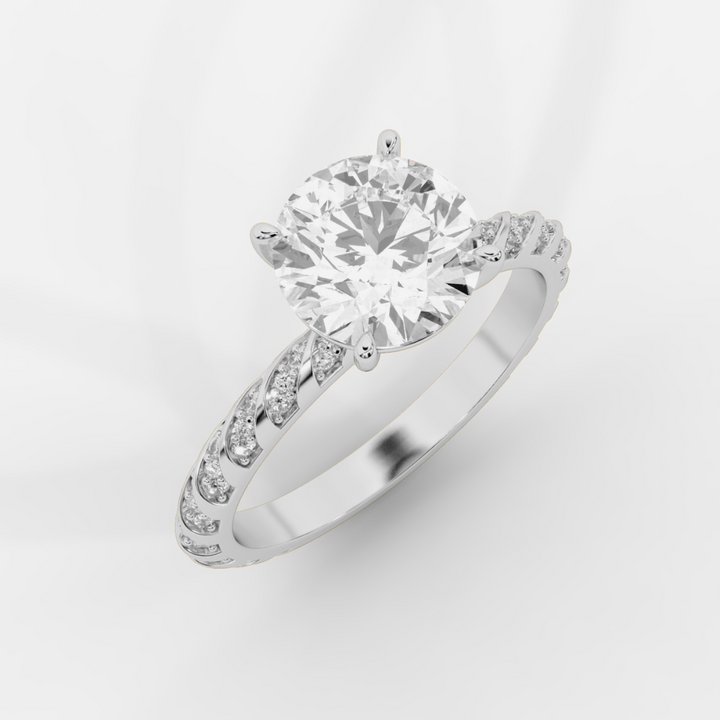 Twisted Pave Band Ring