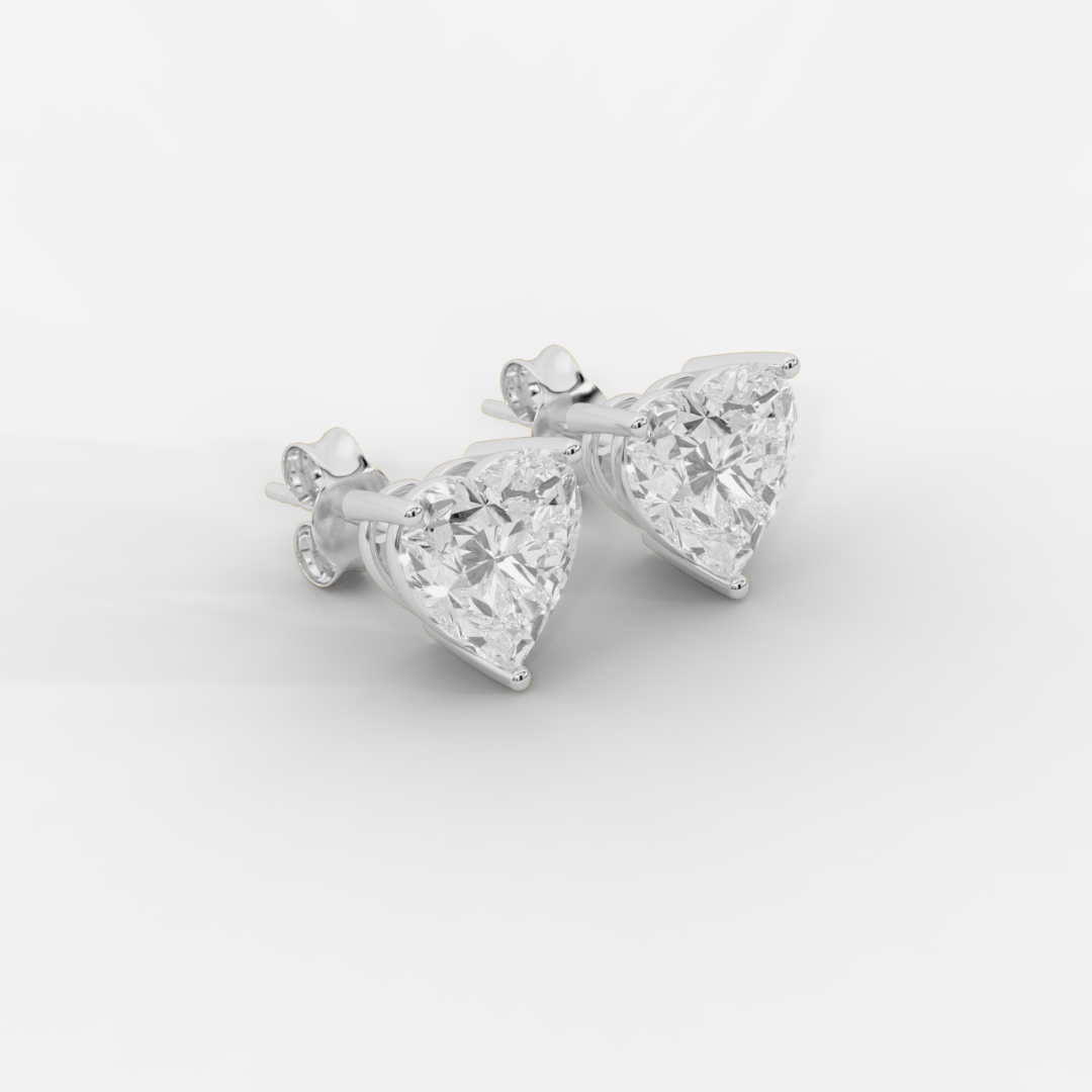 Heart Cut Basket Studs