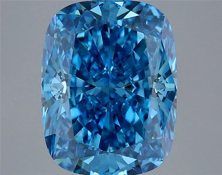 4.04ct Cushion modified Lab Grown Diamond (Colour Fancy Vivid Blue, Clarity VVS2, IGI Certified)