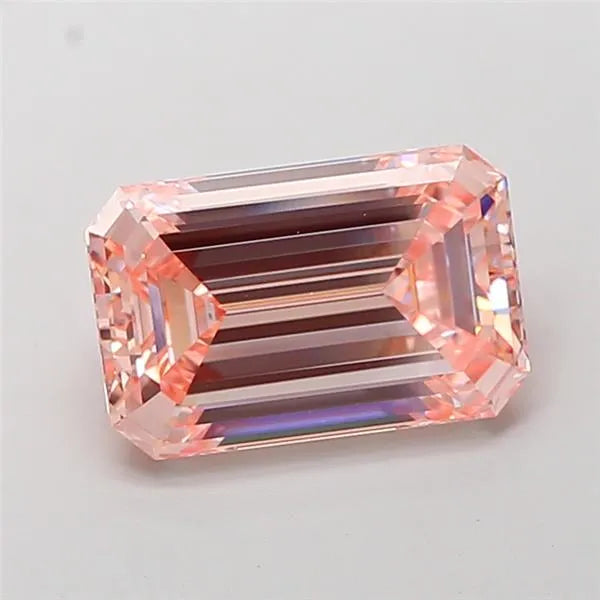 4.05ct Emerald Lab Grown Diamond (Colour Fancy Intense Pink, Clarity VS1, IGI Certified)