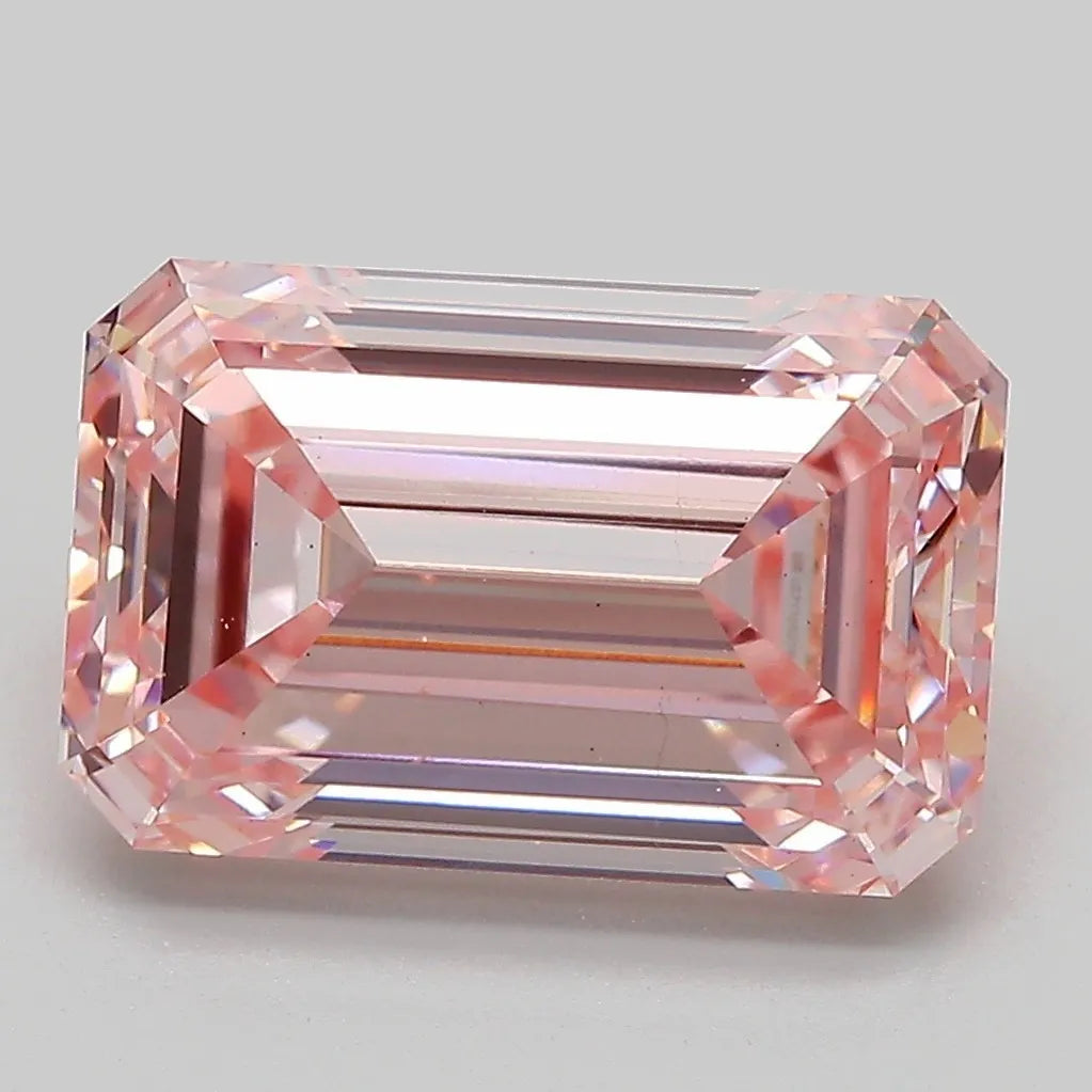 4.08ct Oval Lab Grown Diamond (Colour Fancy Vivid Pink, Clarity VVS2, IGI Certified)