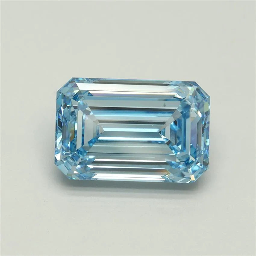 4.35ct Emerald Lab Grown Diamond (Colour Fancy Intense Blue, Clarity VS1, IGI Certified)