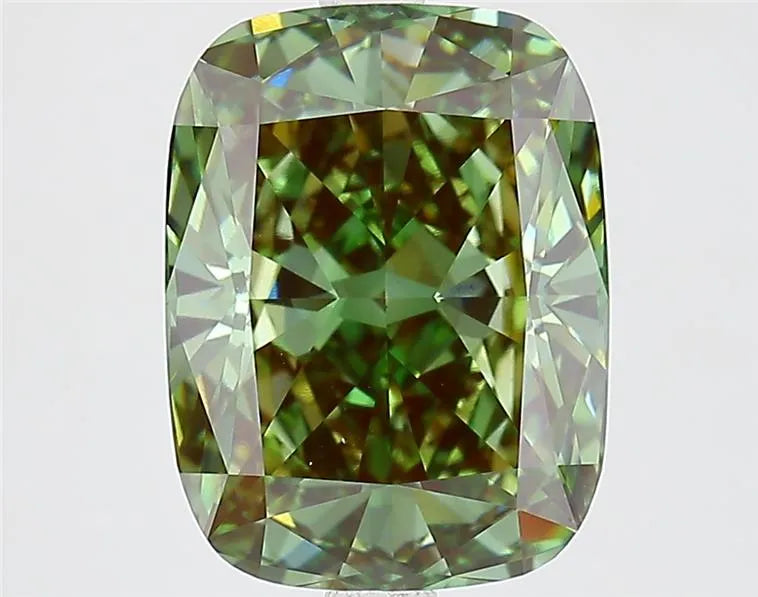 4.51ct Cushion modified Lab Grown Diamond (Colour Fancy Deep Green, Clarity VS1, IGI Certified)