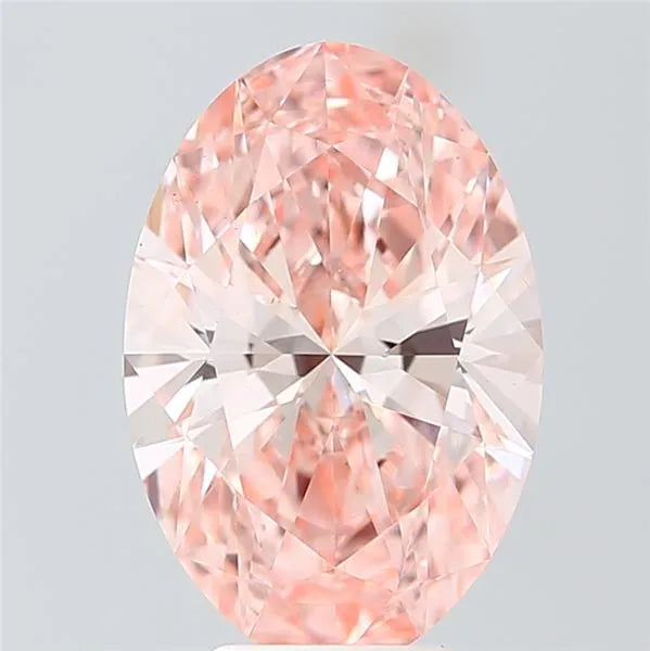 4.51ct Oval Lab Grown Diamond (Colour Fancy Vivid Pink, Clarity VS1, IGI Certified)