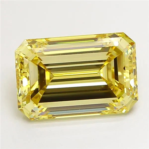 4.60ct Emerald Lab Grown Diamond (Colour Fancy Light Yellow, Clarity VVS2, IGI Certified)