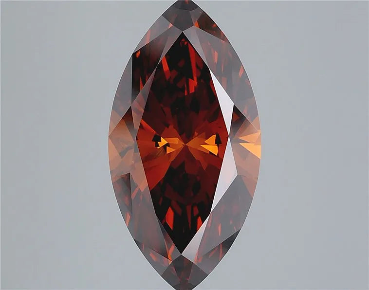4.89ct Marquise Lab Grown Diamond (Colour Fancy Deep Brownish Orange, Clarity VS1, IGI Certified)
