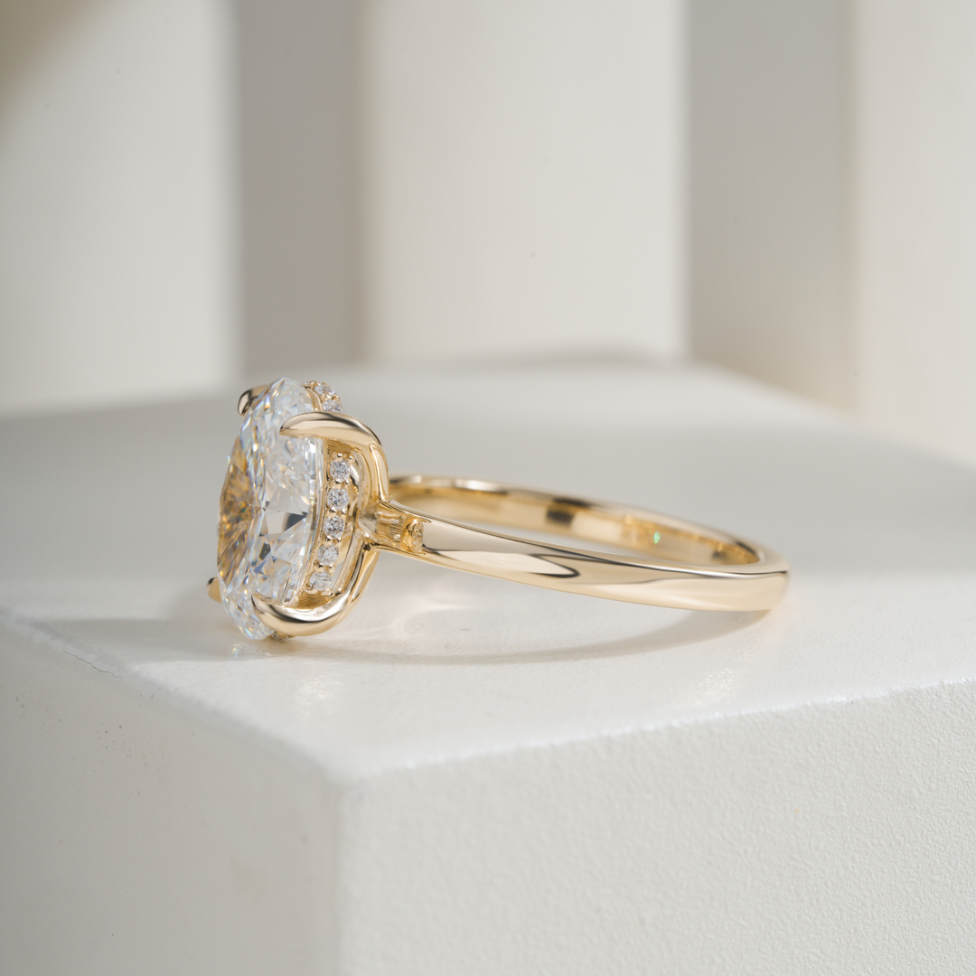 Oval 2.52CT E VVS2 April Hidden Halo Ring