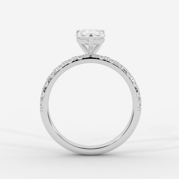 Pear with Pave Ring