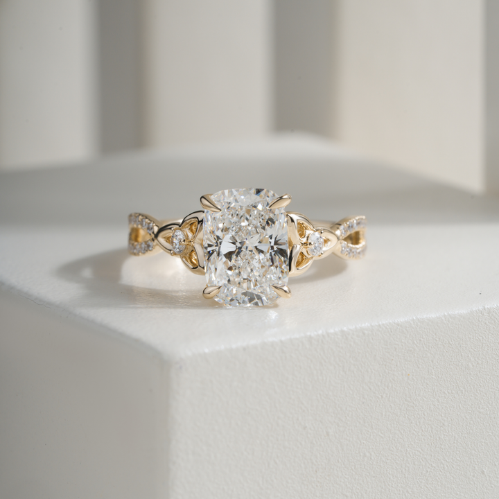 Cushion 2.09CT E VVS2 Ashton Celtic Love Knot Ring