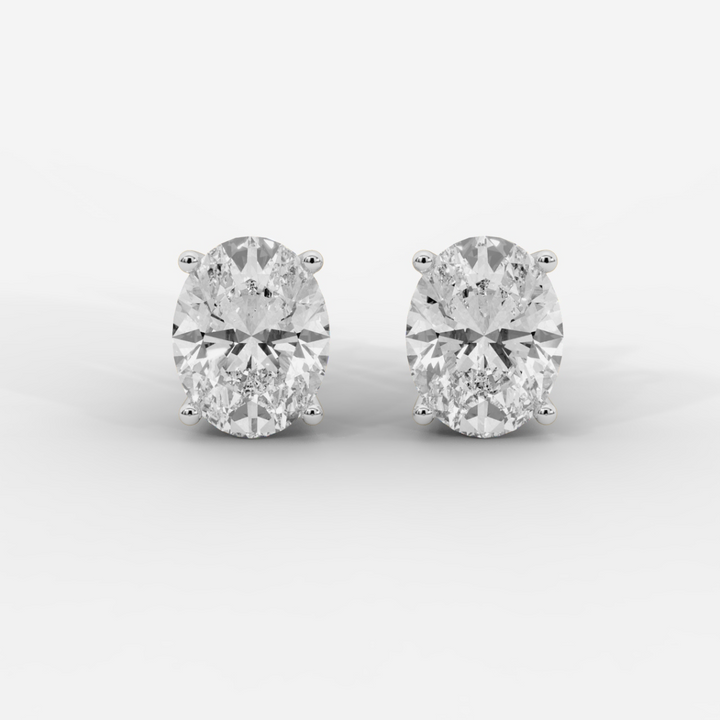 Oval Cut Basket Studs