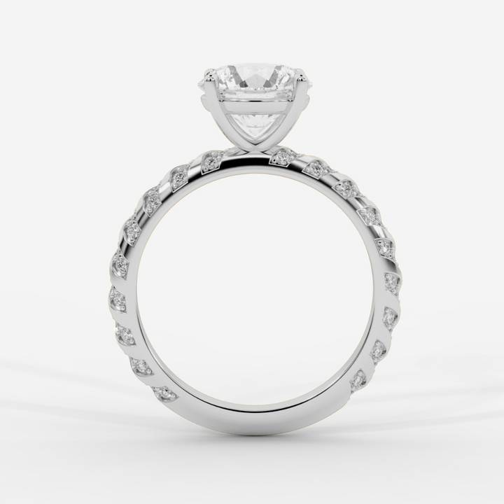 Twisted Pave Band Ring