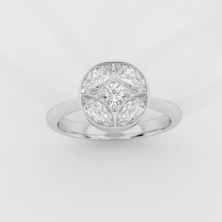 Marquise and Round Ring